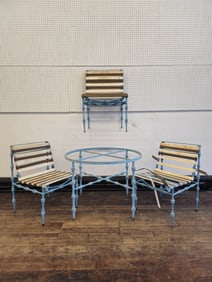 Phyllis Morris Dining Table & Three Slipper Chairs