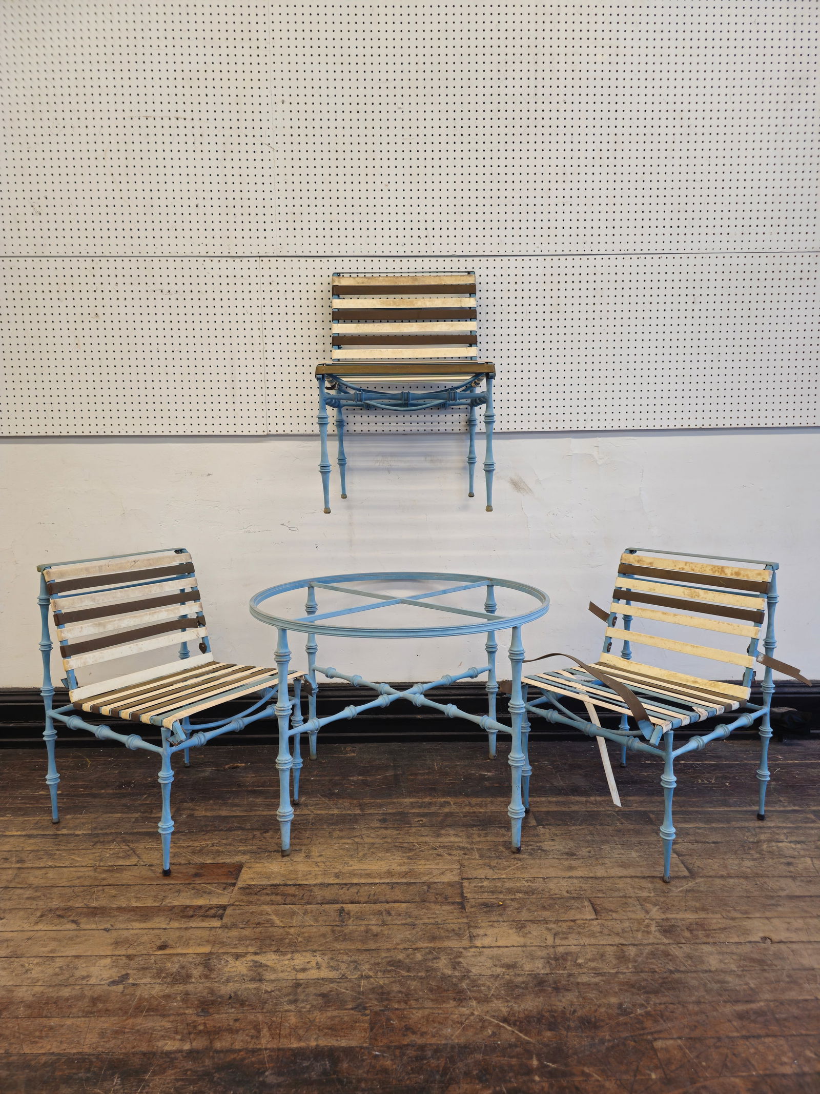 Phyllis Morris Dining Table & Three Slipper Chairs (1 of 9)