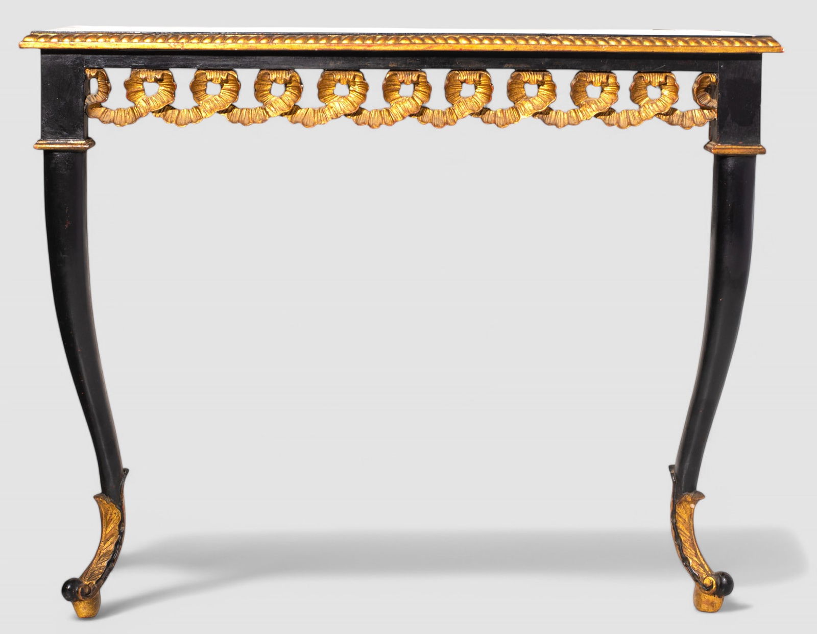Custom Ebony and Giltwood Console Table (1 of 6)