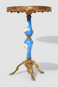 Sevres Style Porcelain and Bronze Parlor Table