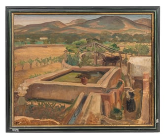 Harmen Meurs (b 1891- 1964) Oil of Vegetable garden