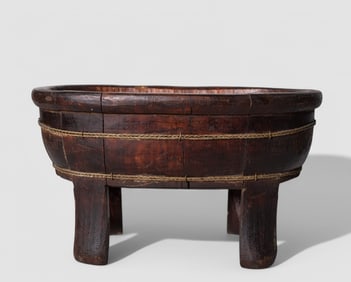 Chinese Wood Wash Tub on Legs