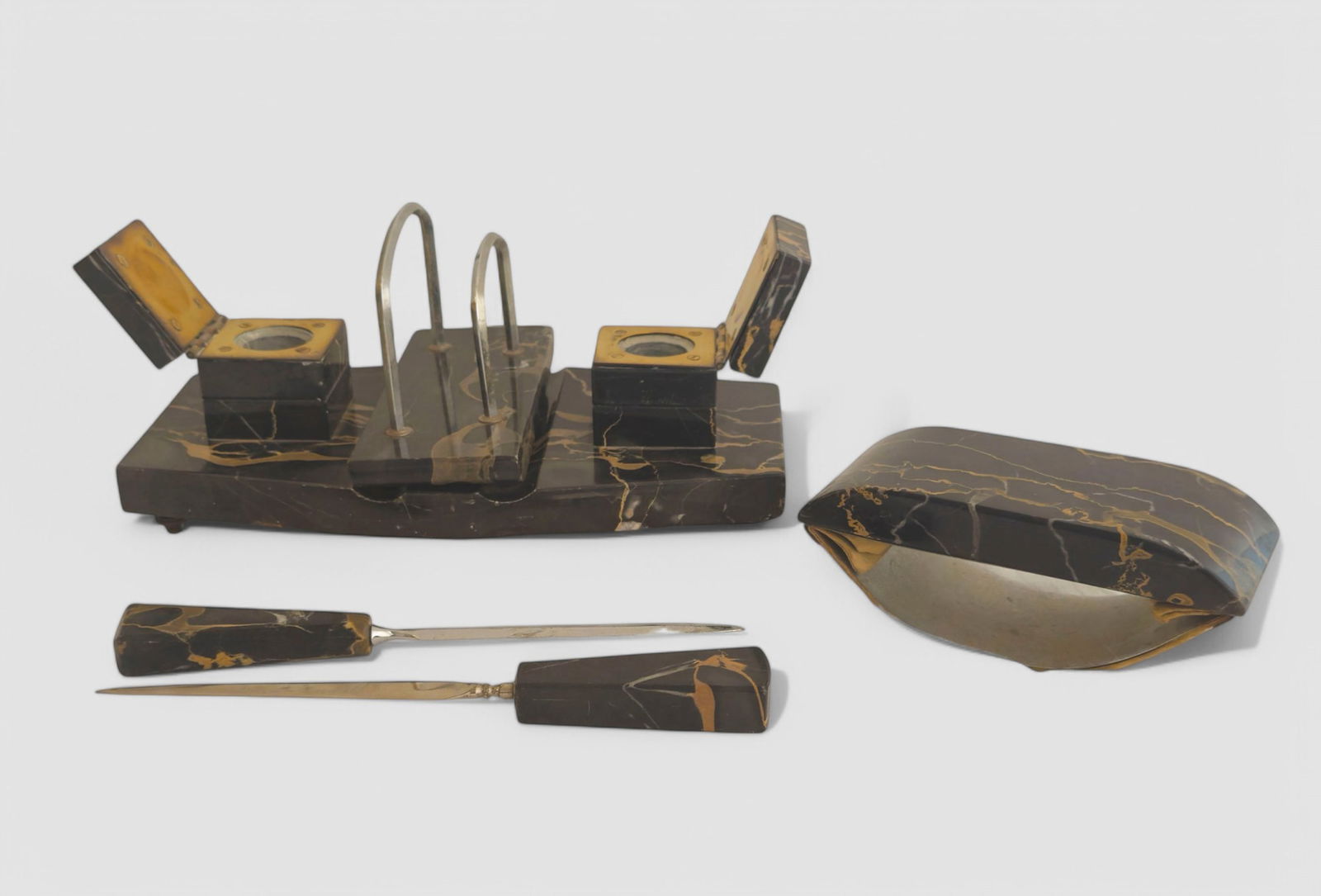 Art Deco Marble Desk Set (1 of 8)