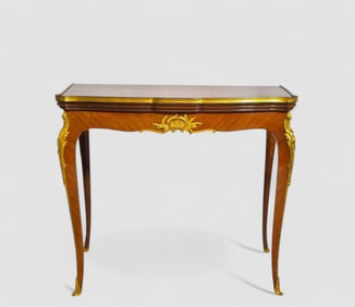 French Rosewood Flip Top Game Table