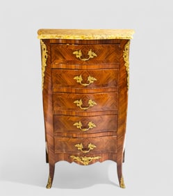 French Small Chiffonier in Style of Francois Linke