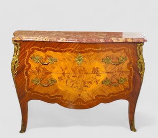 J.B. Fromageau (Attribution) French Marquetry Commode