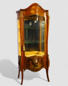 French Early 20th Century Vernus Martin Curio Cabinet