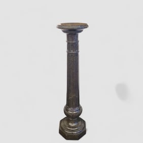 19th Century Continental Classic Green Marble Pedestal
