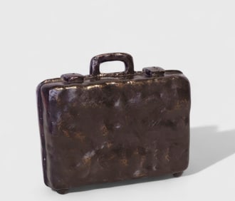 Manuel Ferreiro (B-1948)(Mexico) Bronze Suitcase Sculpture