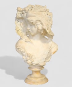 Ottario Scheggi (19th Century, Italy) Sculpture, Bust of Lady