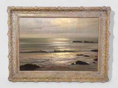Robert William Wood (1889-1979)(CA,TX, MD) Oil Coastal Scene