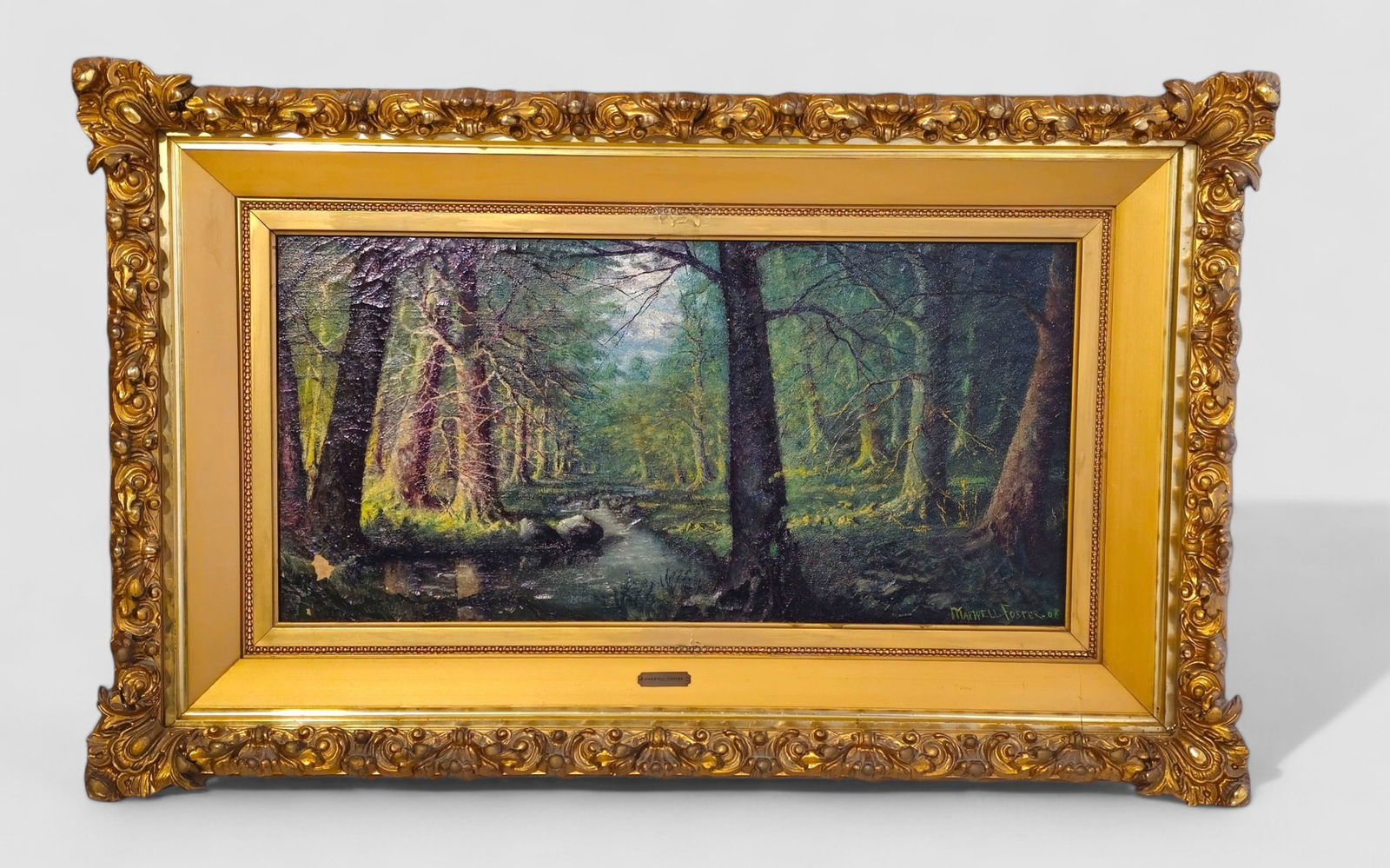 Maxwell Foster (20th Century)(KY) Oil Kentucky Woodland River Scene (1 of 8)