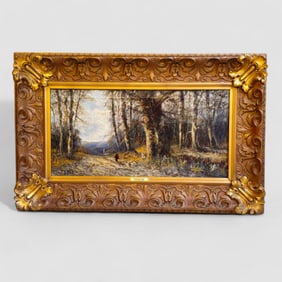 James Fox (20th Century, USA) Oil "Returning Home"