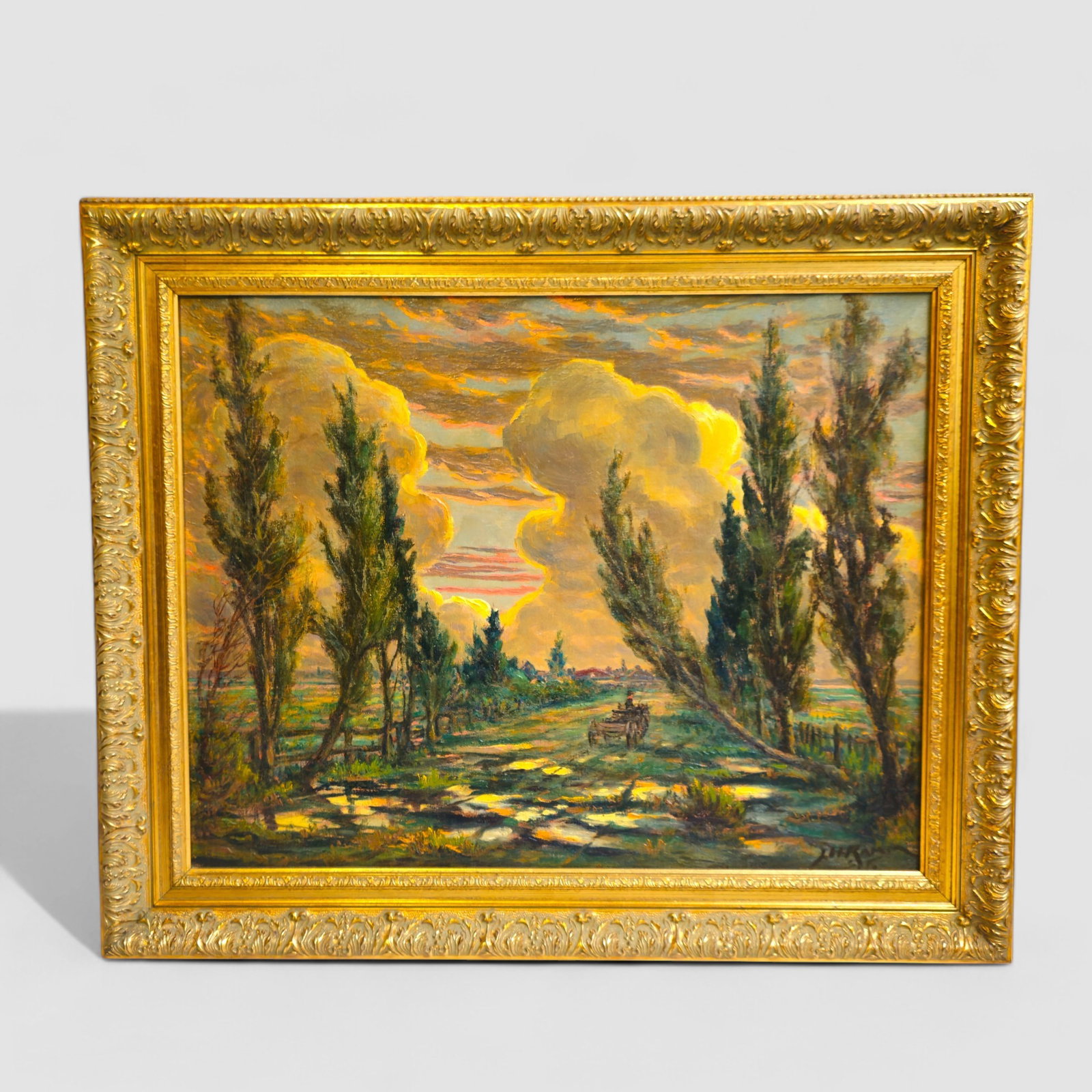 John H. Ramm (1879-1948)(CA) Oil "Evening After Rain" (1 of 11)