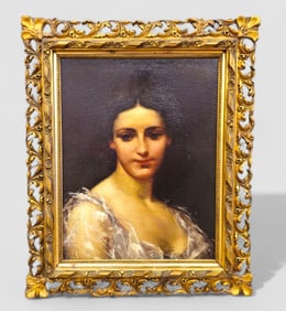 Charles Winton 19th Century Portrait of Young Lady