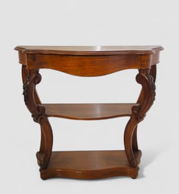 19th Century Napolean III Era Mahogany & Rosewood Console