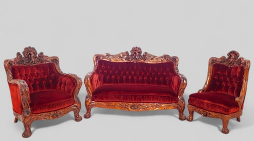 Karpen Brothers Art Nouveau Parlor Set