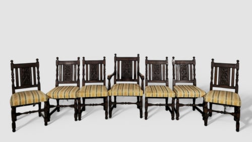 RJ Horner (Attribution) Oak Dining Chairs