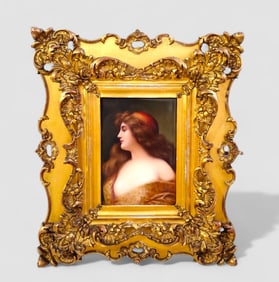 KPM Porcelain Plaque of Una Gitana Plaque After Angelo Asti