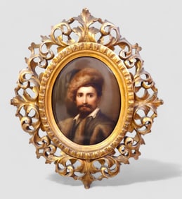 KPM Porcelain Plaque Portrait of a Transylvanian After Anthony Van Dyck