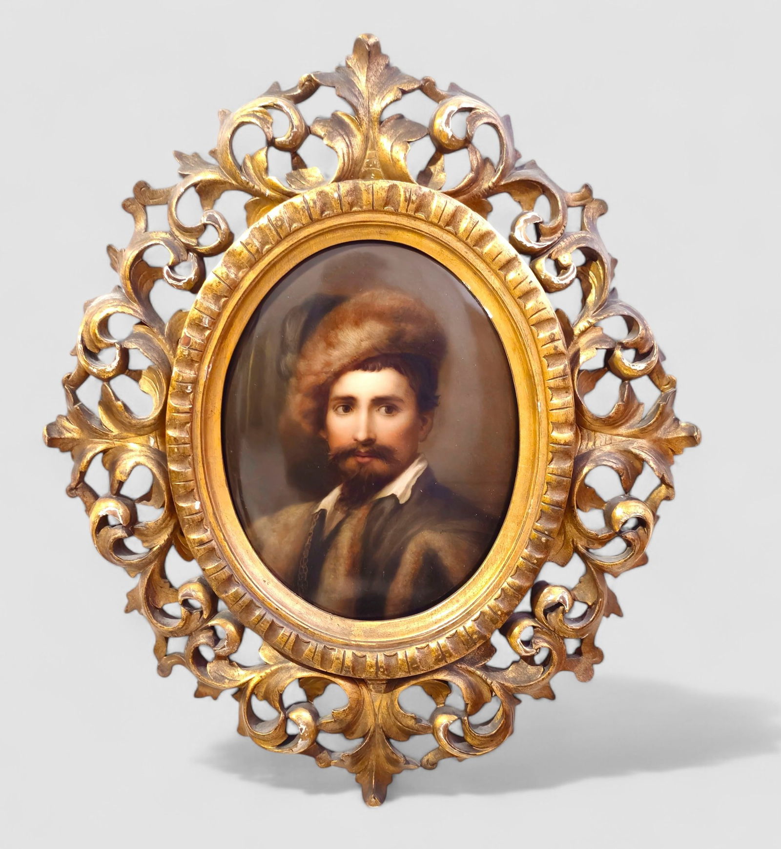 KPM Porcelain Plaque Portrait of a Transylvanian After Anthony Van Dyck (1 of 6)