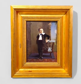 KPM Porcelain Plaque Portrait of Boy