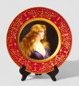 Lenox Porcelain Portrait Plate, Attributed to Bruno Geyer