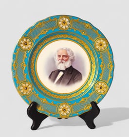 Sevres French Porcelain Plate, Gentleman Signed O. Brun
