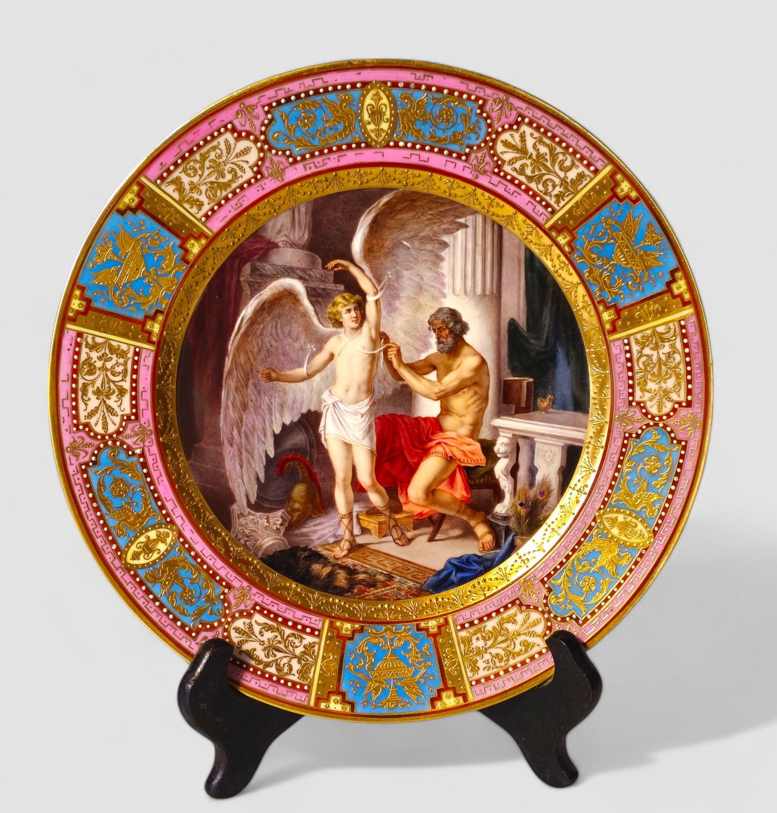 19th Century Royal Vienna Porcelain Plate: Daedalus & Icarus (1 of 8)