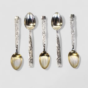 Tiffany & Co. "Iris Vine" Coffee Spoons