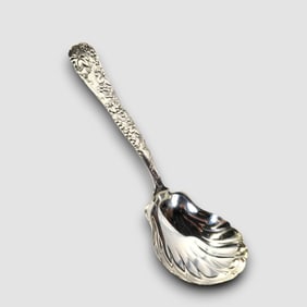 Tiffany & Co. Sterling "Grape Vine" Large Shell Serving Spoon