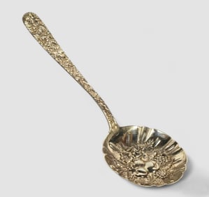 Kirk & Son Sterling Repousse Berry Spoon