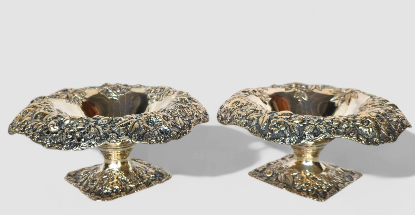 Loring Andrews Sterling Silver Repousse Footed Compotes (1 of 10)