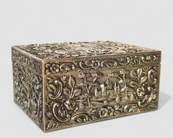 Rare Loring Andrews Sterling "Castle" Pattern Box
