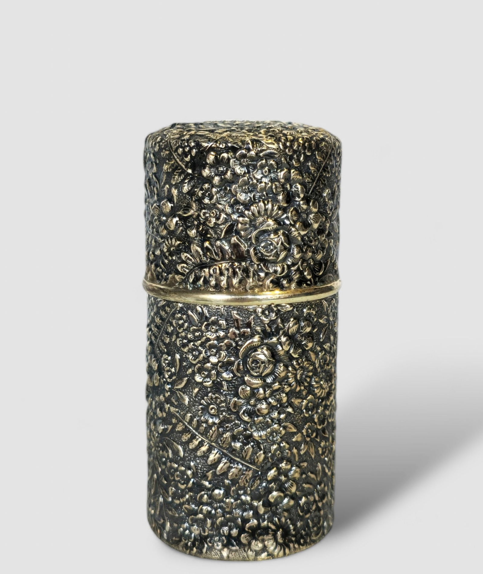 Tiffany & Co. Sterling Silver Fern Pattern Dresser Box, Model #51M108 (1 of 8)