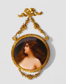 KPM Miniature Portrait Signed Wagner After Angelo Asti