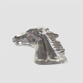 Daum French Crystal "Tete de Cheval" Sculpture