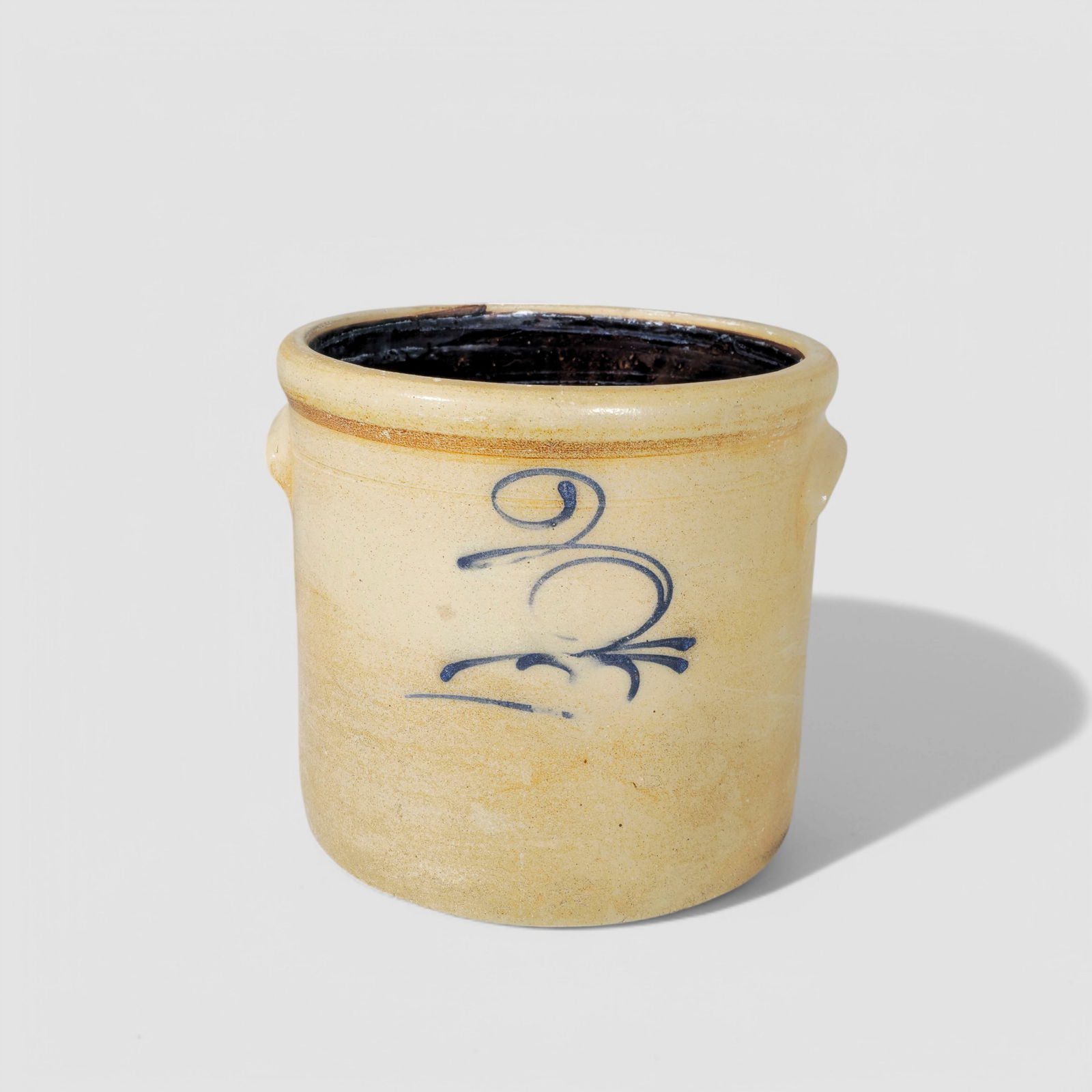 Red Wing 3 Gallon Salt Glaze Crock: Red Wing 3 Gallon Salt Glaze Crock, circa 1880. Two handle and lazy eight salt glaze. 12w x 11d x 10 3/8h