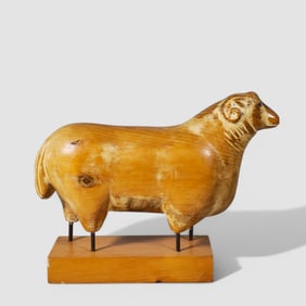 Sarreid Ltd. Carved Ram Sculpture