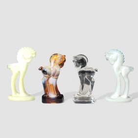 Mosser Imperial Heisey Grecian Pony Figurines/ Paperweights