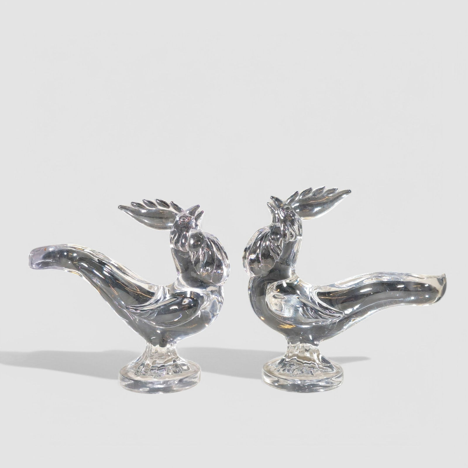 New Martinsville Viking Glass Rooster Figurine (1 of 3)