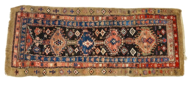 Antique Caucasian Karabagh Geometric Area Rug