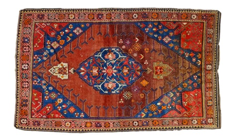 Caucasian Kazak Persian Area Rug 1920's