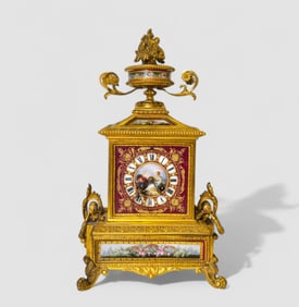19th Century French Porcelain & Gilt Bronze