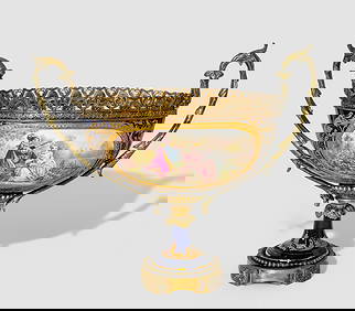 19th Century Sevres Style Porcelain & Bronze Mounted Center Bowl (1 of 15)