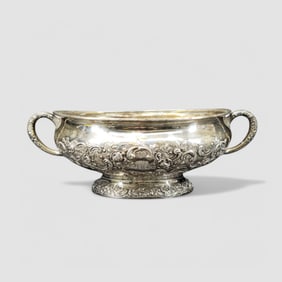Gorham Sterling Double Handle Footed Bowl #A420