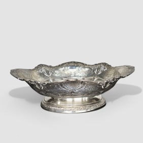 Gorham Sterling Scalloped Pierced Footed Bowl #A 12709