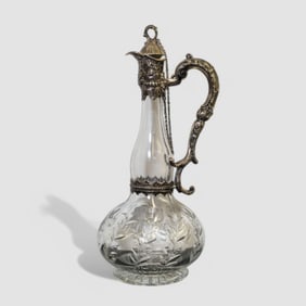 Sterling & Crystal Claret Jug/ Wine Carafe