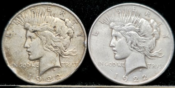 1922 Peace Silver Dollars