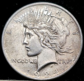 1924 Peace Silver Dollar Toned GEM